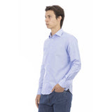 Baldinini Trend Light Blue Cotton Men Shirt