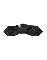 Dolce & Gabbana Black Silk Patterned Adjustable Neck Men Papillon Bow Tie