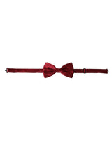 Dolce & Gabbana Red Satin Silk Adjustable Neck Men Bow Tie