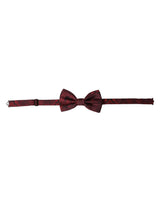 Dolce & Gabbana Red Silk Floral Adjustable Neck Men Bow Tie