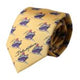 Dolce & Gabbana Yellow Ship Print 100% Silk Adjustable Men Tie