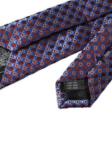 Dolce & Gabbana Blue Purple Patterned Silk Adjustable Men Tie