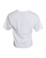 Dolce & Gabbana White Cotton Short Sleeve Crewneck T-shirt