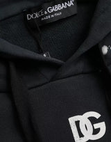 Dolce & Gabbana Black Sicilian Hooded Sweatshirt Sweater