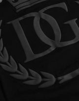 Dolce & Gabbana Black Logo Embossed Cotton Crew Neck T-shirt