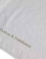 Dolce & Gabbana White Logo Round Neck Short Sleeves T-shirt