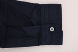 John Galliano Elegant Blue Cotton Casual Shirt