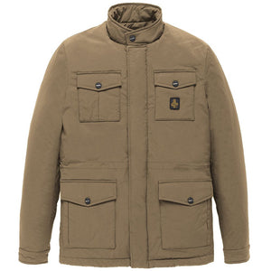 Refrigiwear Brown Nylon Men Jacket with Four Pockets