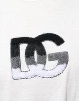 Dolce & Gabbana White Cotton DG Logo Print T-shirt