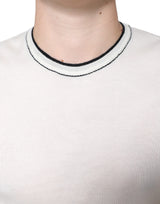 Dolce & Gabbana Off White Cashmere Short Sleeves T-shirt