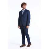 Baldinini Trend Blue Wool Men Suit