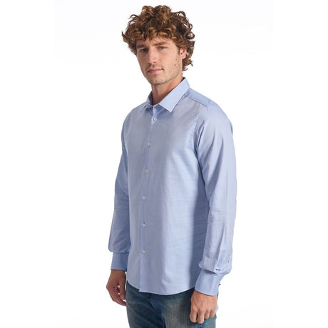 Baldinini Trend Light Blue Cotton Men Shirt