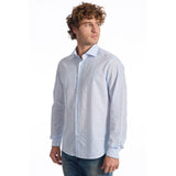 Baldinini Trend Light Blue Cotton Men Shirt