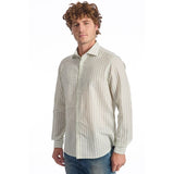 Baldinini Trend Beige Cotton Men Shirt