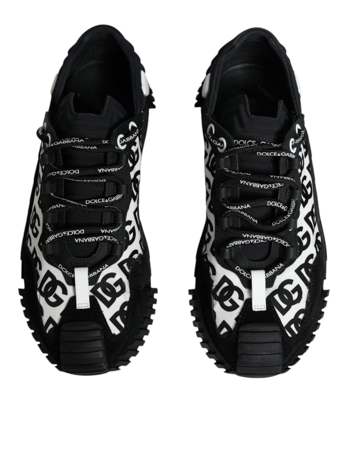 Dolce & Gabbana Black Logo Lace Up Low Top NS1 Sneakers Shoes