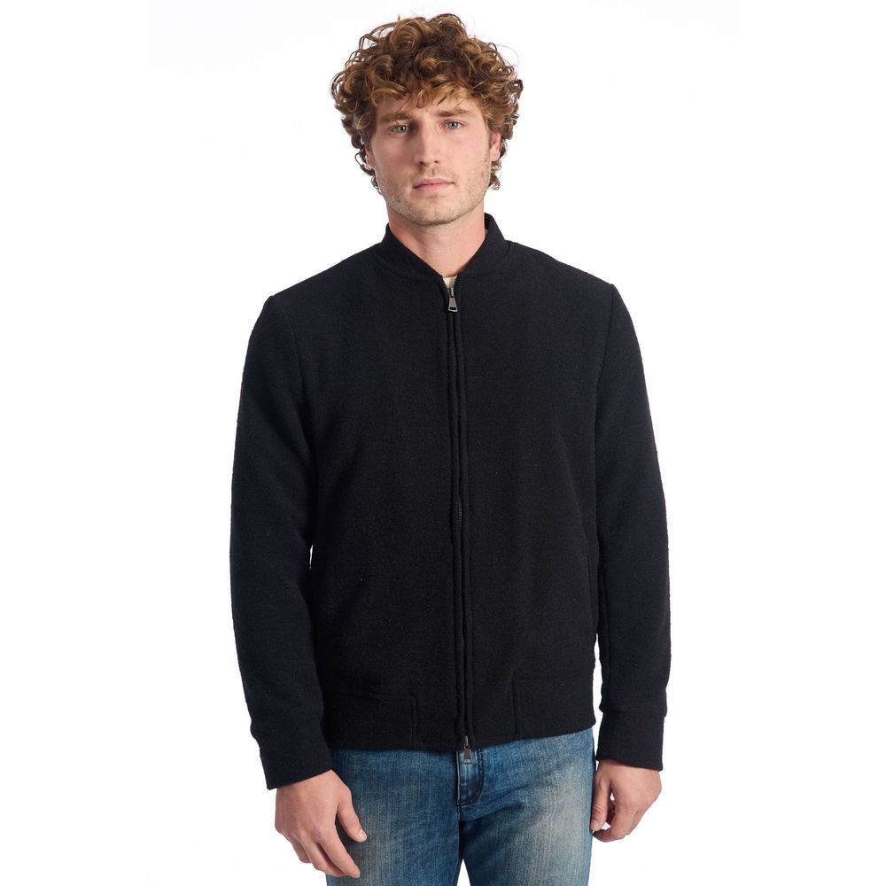 Roberto Pepe Luxury Black Wool Men's Jacket