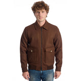 Roberto Pepe Luxury Brown Wool Men Jacket