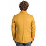 Roberto Pepe Luxury Yellow Wool Men Jacket