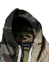 Dolce & Gabbana Multicolor Camouflage Full Zip Hooded Jacket