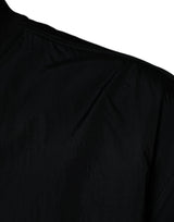 MSGM Black Cotton Full Zip Bomber Long Sleeves Jacket