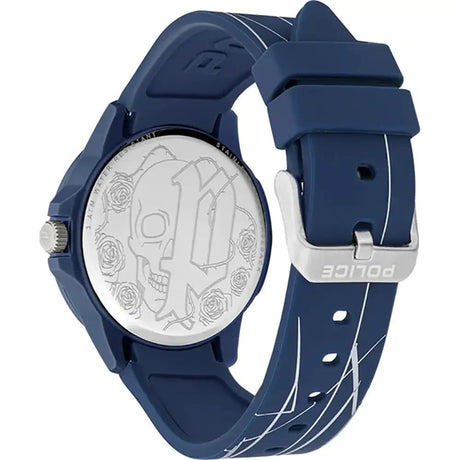 Police Blue Silicone Watch