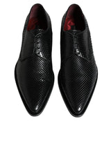 Dolce & Gabbana Black Leather Derby Formal Dress Shoes