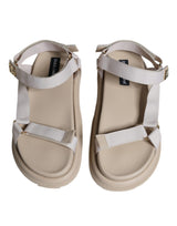 Dolce & Gabbana Beige Nappa Devotion Strap Men Sandals Shoes