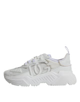 Dolce & Gabbana White Nylon Daymaster Low Top Sneakers Shoes