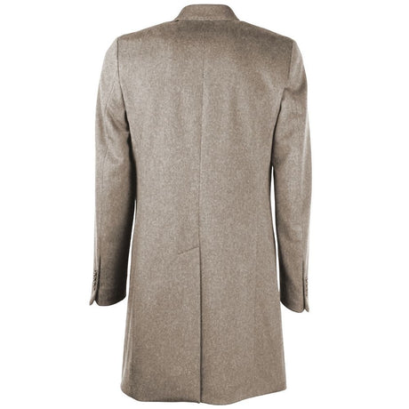 Made in Italy Beige Wool Men Jacket