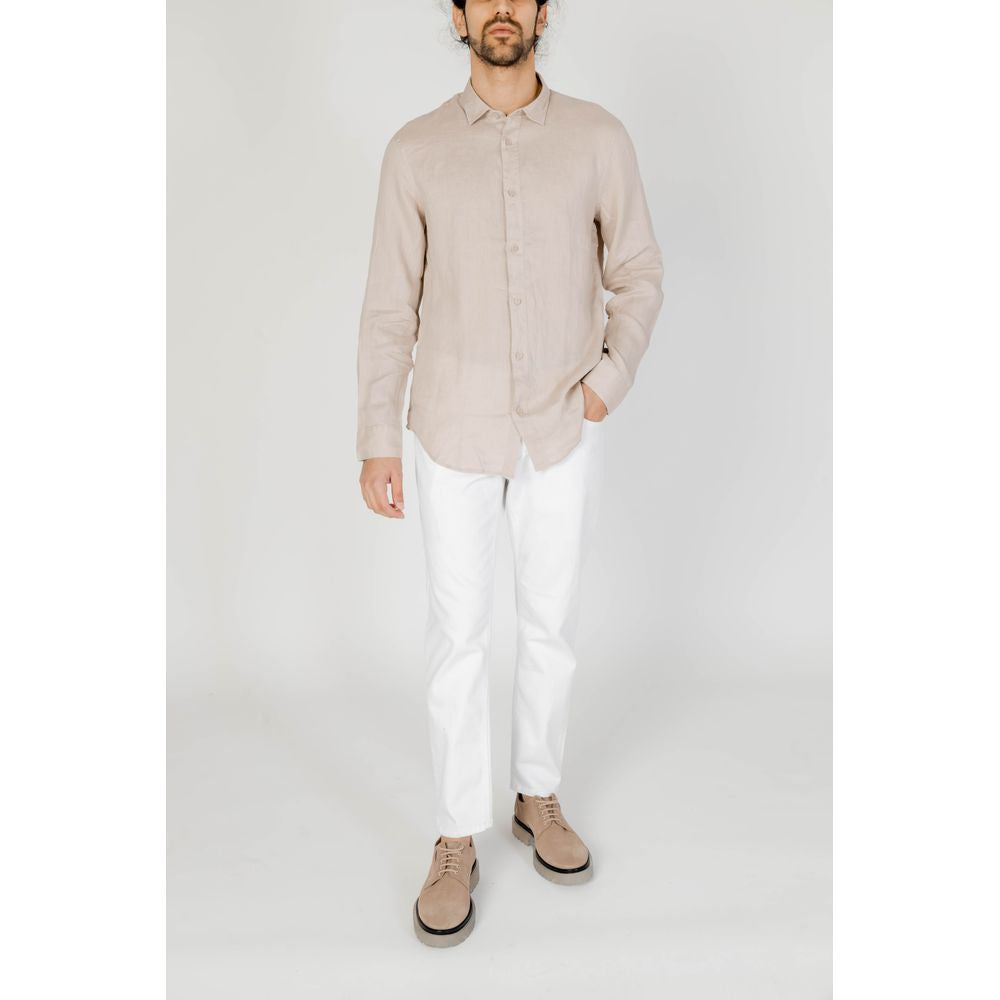 Armani Exchange Beige Linen Shirt