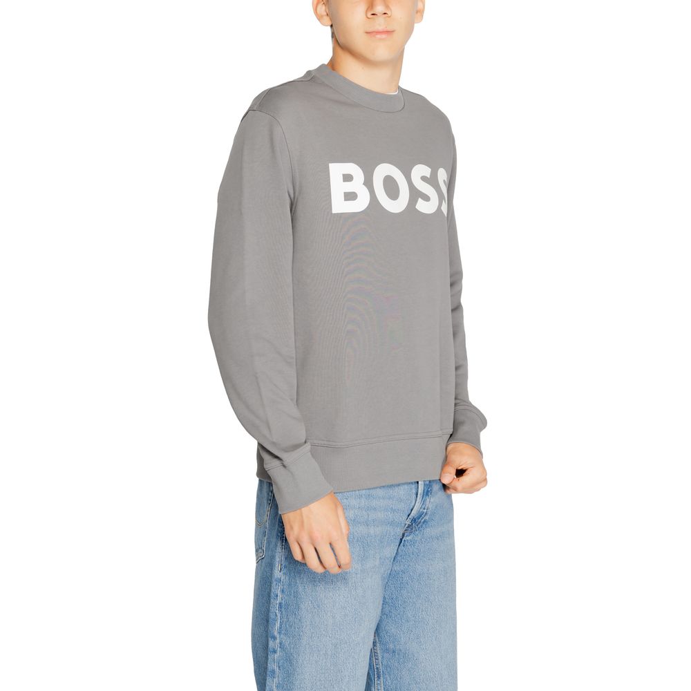 Hugo Boss Gray Cotton Sweatshirt