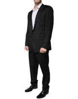 Dolce & Gabbana Black Wool Single Breasted Formal Suit