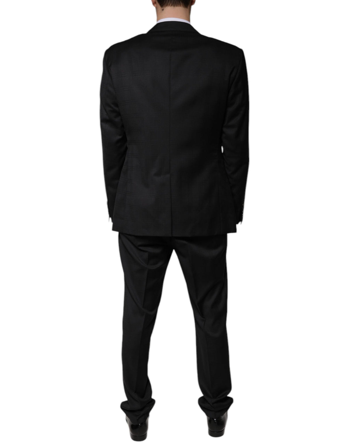 Dolce & Gabbana Black Wool Single Breasted Formal Suit