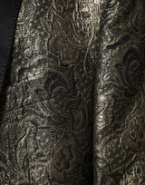 Dolce & Gabbana Gold SICILIA Jacquard Single Breasted Coat Blazer