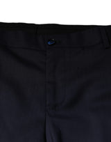 Dolce & Gabbana Blue Wool Skinny Formal Dress Pants