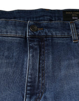 Dolce & Gabbana Blue Washed Cotton Stretch Men Denim Jeans