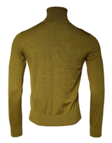 Dolce & Gabbana Brown Cashmere Turtleneck Pullover Sweater