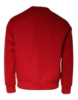 Dolce & Gabbana Maroon DG Logo Cotton Men Sweatshirt Sweater