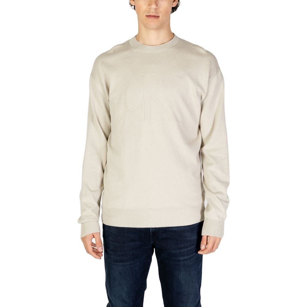 Calvin Klein Jeans Beige Organic Cotton Sweater