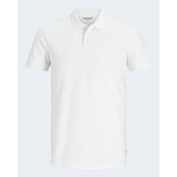 Jack Jones White Cotton Polo Shirt