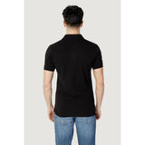 Tommy Hilfiger Jeans Black Cotton Polo Shirt