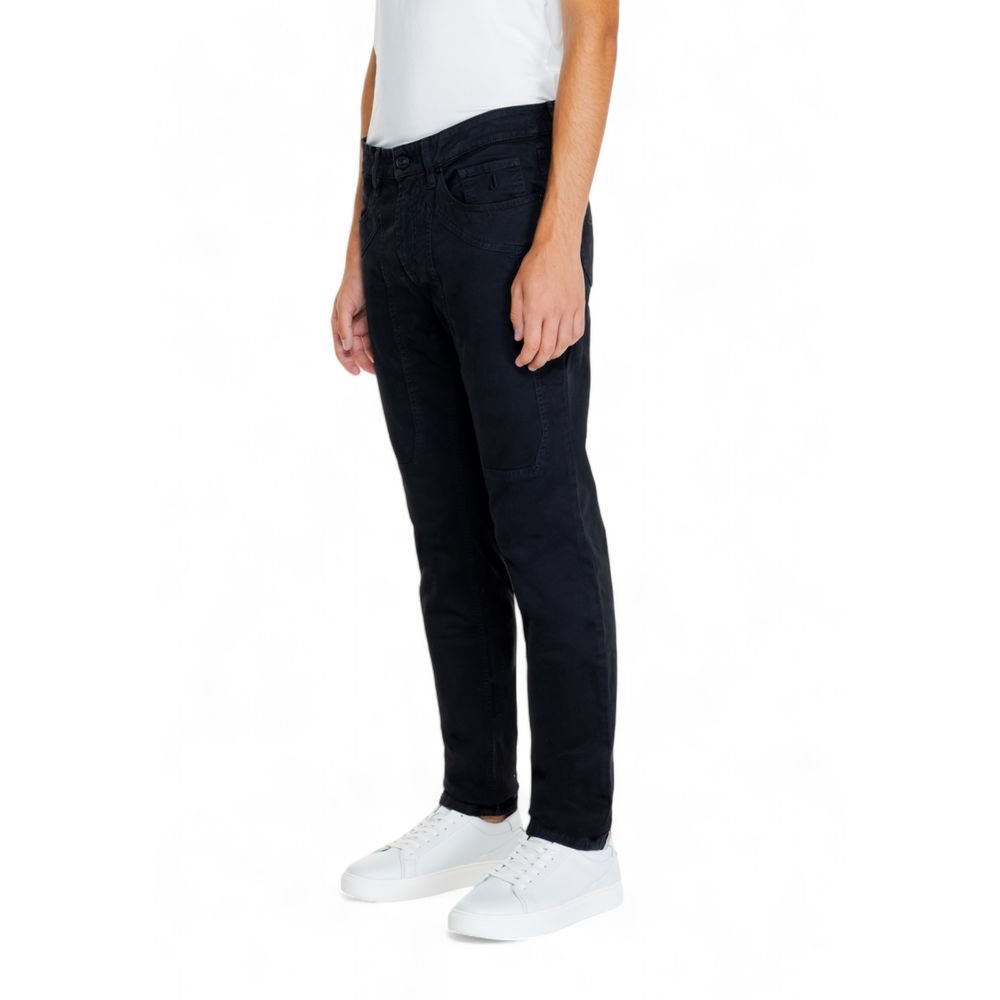 Jeckerson Black Cotton Jeans & Pant