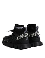 Dolce & Gabbana Black Sorrento Logo Men Sneakers Socks Shoes