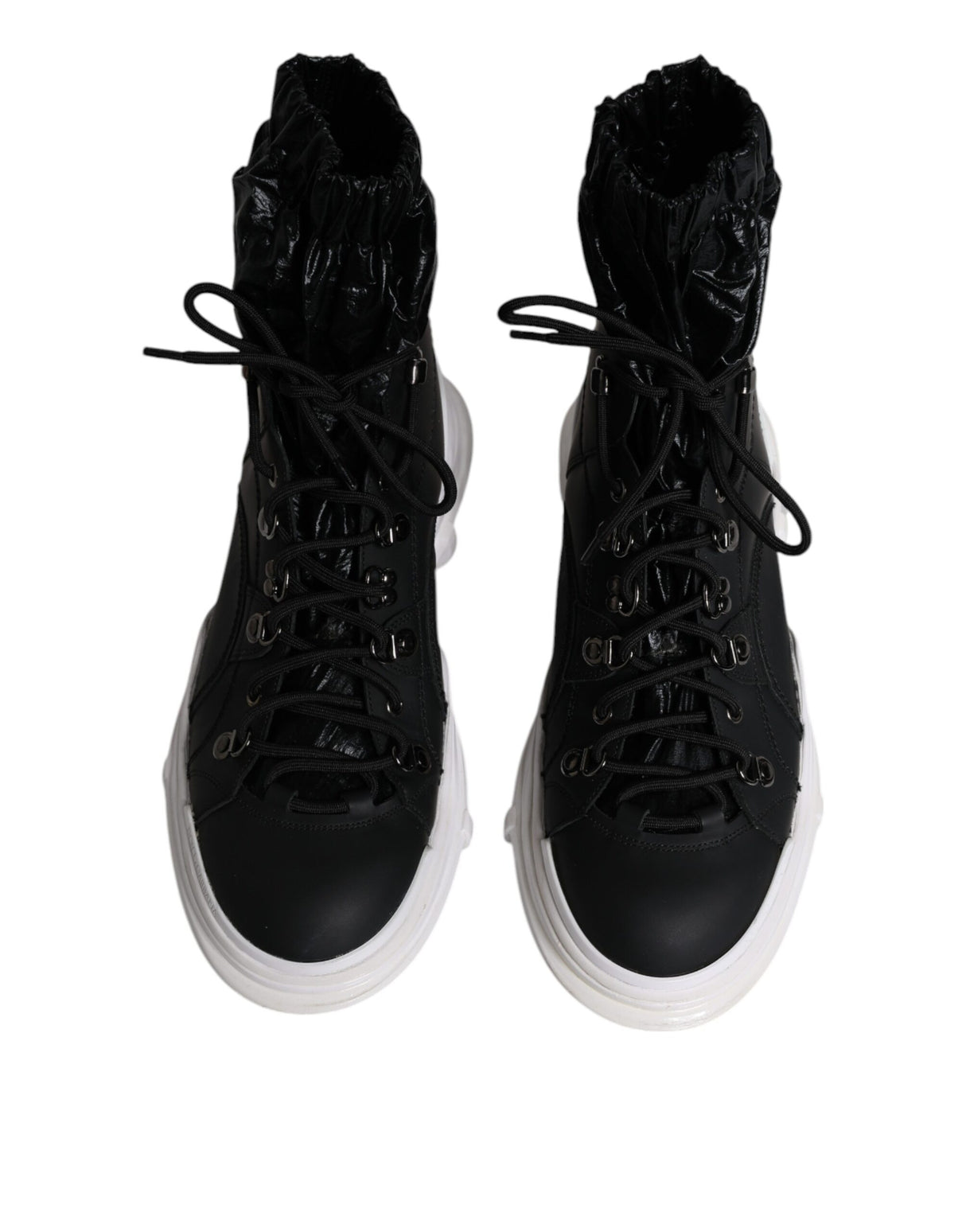 Dolce & Gabbana Black Nylon Galileo High Top Sneakers Shoes