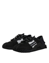 Dolce & Gabbana Black Lace Up Low Top NS1 Sneakers Shoes