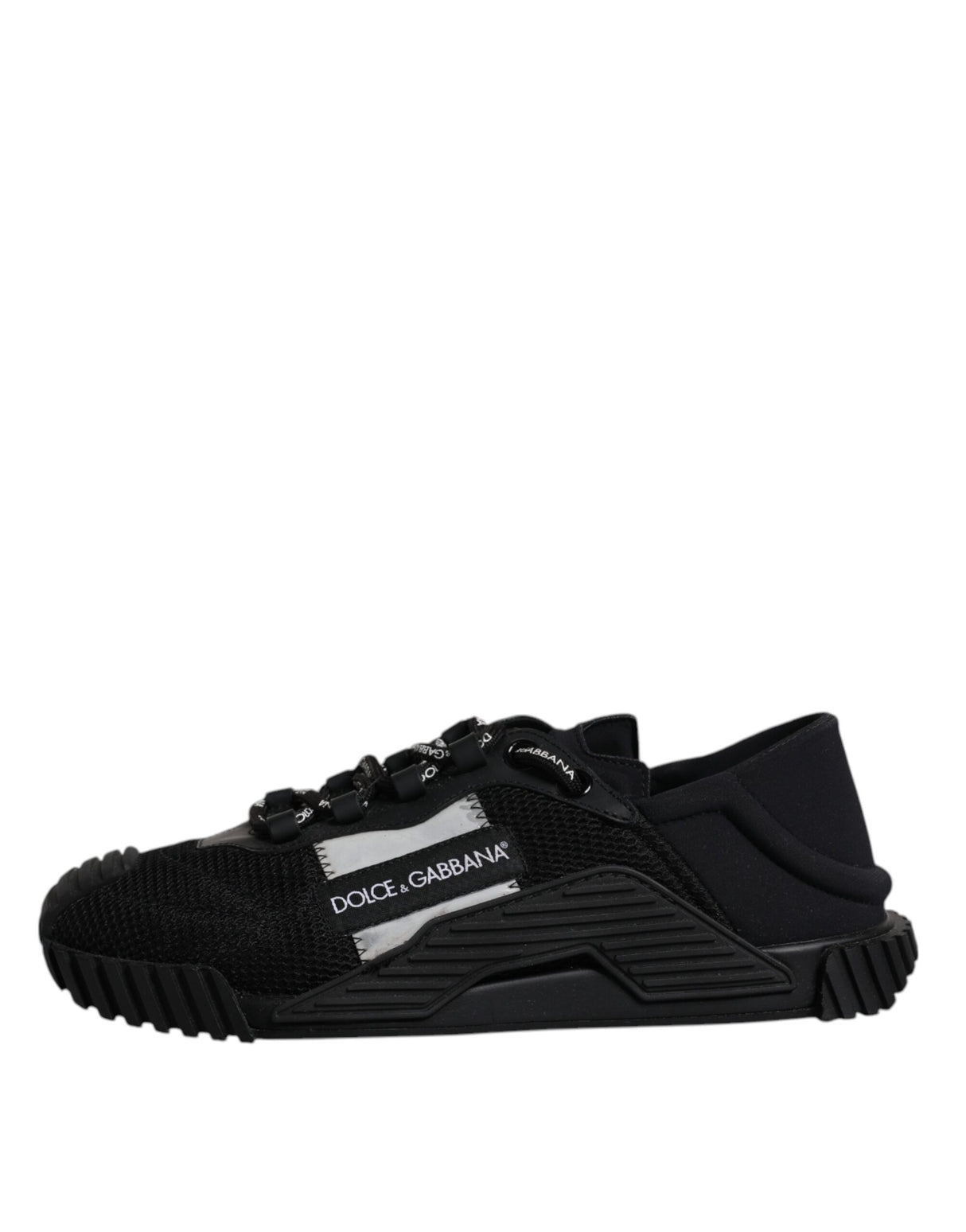 Dolce & Gabbana Black Lace Up Low Top NS1 Sneakers Shoes