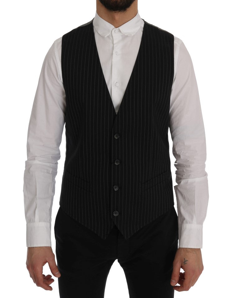 Dolce & Gabbana Sleek Striped Waistcoat Vest