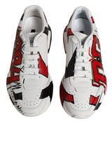 Dolce & Gabbana White Daymaster Hand Painted Sneakers Shoes