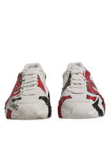 Dolce & Gabbana White Daymaster Hand Painted Sneakers Shoes