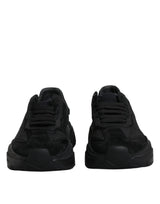 Dolce & Gabbana Black Leather Daymaster Low Top Sneakers Shoes